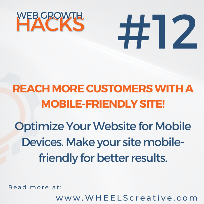 Reach more customers with a mobile-friendly site!