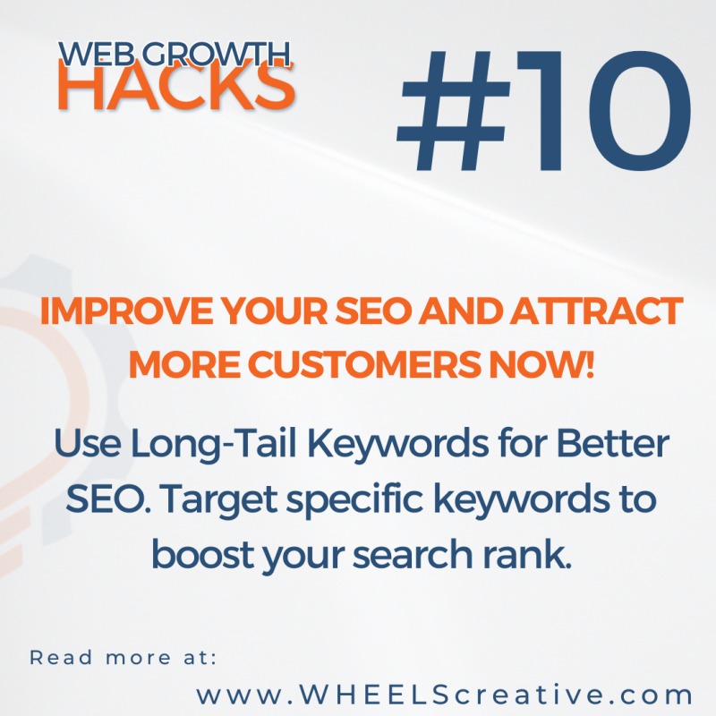 Use Long-Tail Keywords for Better SEO. Target specific keywords to boost your search rank. (1)